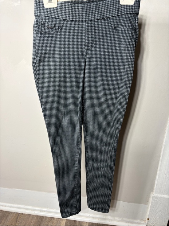 Nine West Pants - Nine West Black & Gray Houndstooth Slim Pull-On Trousers Skinny Career Pants